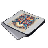 Empowered Super Moeder Inspirerende Quote AI-kunst Laptop Sleeve (Voorkant onderkant)