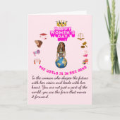 Empowered to lead happy women's day kaart (Voorkant)