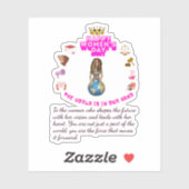 Empowered to lead happy women's day sticker (Vel)