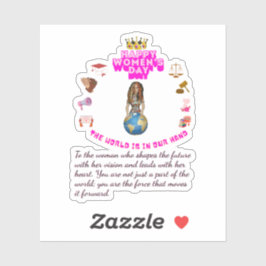 Empowered to lead happy women's day sticker