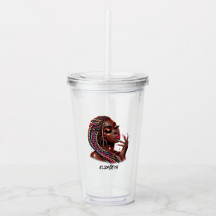 Empowered Urban Chic Afro-Amerikaanse vrouw Acryl Drinkbeker