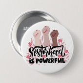 Empowered Vrouwelijke Zusterband Knop Ronde Button 7,6 Cm (Voorkant /achterkant)