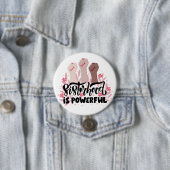 Empowered Vrouwelijke Zusterband Knop Ronde Button 7,6 Cm (In situ)