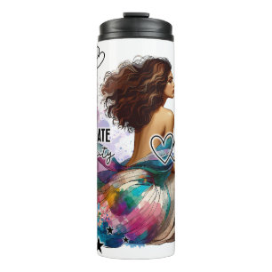 Empowered Woman Floral Inspirerend quotes (10) Thermosbeker