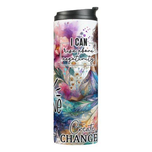 Empowered Woman Floral | Inspirerend quotes (2) Thermosbeker (Gedraaid links)
