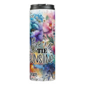 Empowered Woman Floral | Inspirerend quotes (2) Thermosbeker (Achterkant)