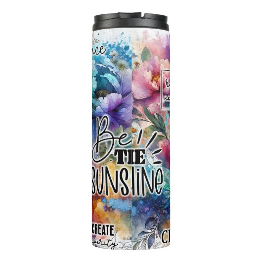 Empowered Woman Floral | Inspirerend quotes (2) Thermosbeker (Achterkant)