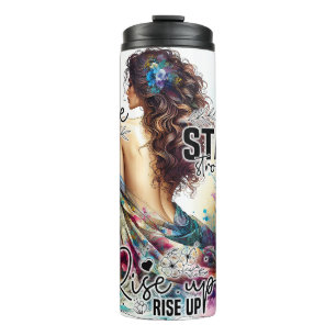 Empowered Woman Floral   Inspirerend quotes (3) Thermosbeker