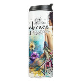 Empowered Woman Floral | Inspirerend quotes (3) Thermosbeker (Gedraaid links)