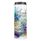 Empowered Woman Floral | Inspirerend quotes (3) Thermosbeker (Achterkant)