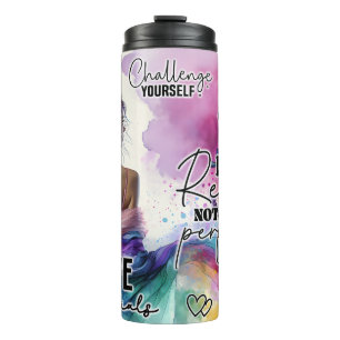 Empowered Woman Floral Inspirerend quotes (7) Thermosbeker