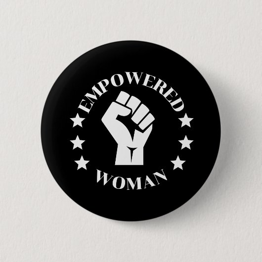 Empowered Woman Ronde Button 5,7 Cm (Voorkant)