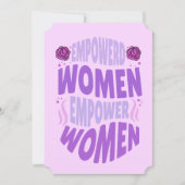 Empowered Women citeert paarse moderne tekst Kaart (Voorkant)