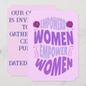 Empowered Women citeert paarse moderne tekst Kaart (Voorkant / Achterkant)