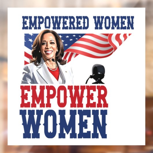 Empowered Women Empower Vrouwen Kamala Harris Raamsticker (Vel 2)