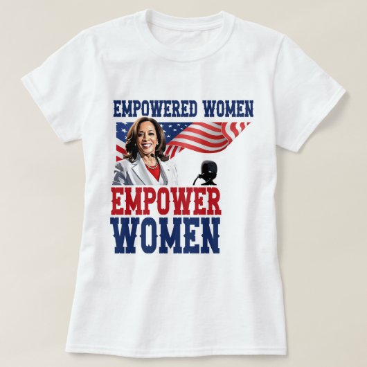 Empowered Women Empower Vrouwen Kamala Harris T-shirt (Design voorkant)