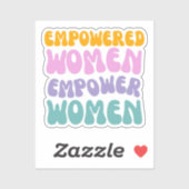 Empowered Women Empower Women Retro Vintage quote Sticker (Vel)