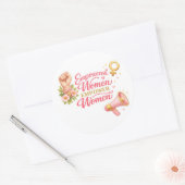 Empowered women empower women ronde sticker (Envelop)