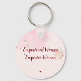 Empowered Women Empower Women Roze Waterverf Chic Sleutelhanger