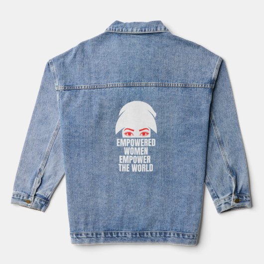 Empowered Women Empower World National Women Day Denim Jacket (Achterkant)