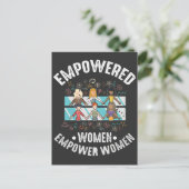 Empowered Women Feminist Inspirerend feminisme Briefkaart (Staand voorkant)
