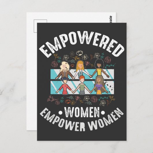 Empowered Women Feminist Inspirerend feminisme Briefkaart (Voorkant / Achterkant)