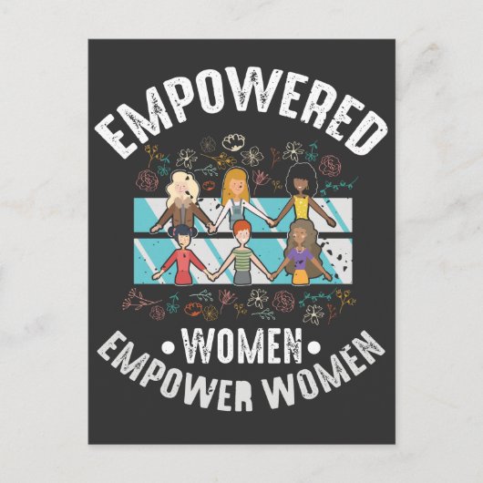 Empowered Women Feminist Inspirerend feminisme Briefkaart (Voorkant)