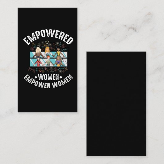 Empowered Women Feminist Inspirerend feminisme Visitekaartje (Voorkant / Achterkant)