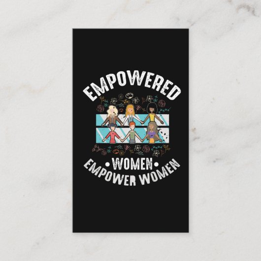 Empowered Women Feminist Inspirerend feminisme Visitekaartje (Voorkant)