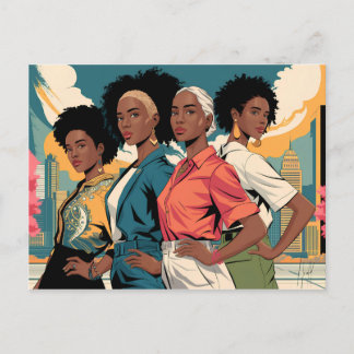 Empowered Women in Urban Mode Briefkaart