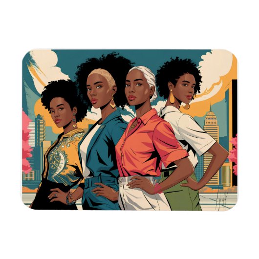 Empowered Women in Urban Mode Magneet (Horizontaal)