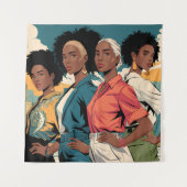 Empowered Women in Urban Mode Wandkleed (Voorkant)