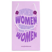 Empowered Women machtigt paarse citaattekst Klein Cadeauzakje (Achterkant)