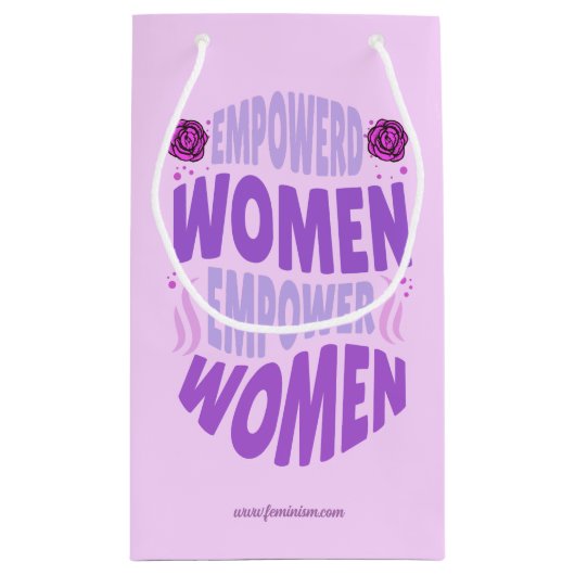 Empowered Women machtigt paarse citaattekst Klein Cadeauzakje (Achterkant)