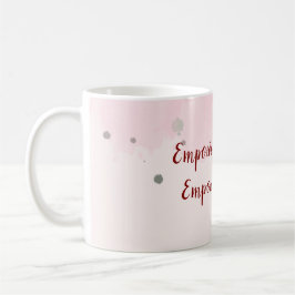 Empowered Women Roze Aquarel Bloemen Vrouwendag Koffiemok