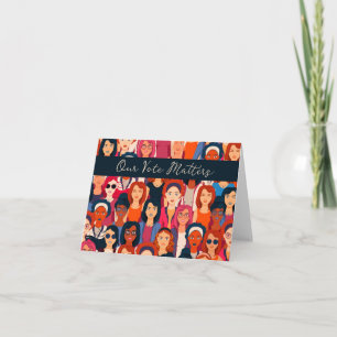 Empowered Women Stemmen Blanco Binnen Kaart