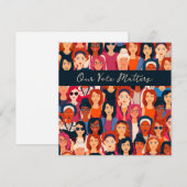 Empowered Women Stemmen Blanco Binnenste Kaart (Voorkant / Achterkant)