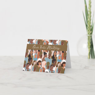 Empowered Women Stemmen Blanco Binnenste Kaart