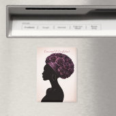 Empowered Zwarte Vrouw Silhouet Magneet (Insitu (Vaatwasser))