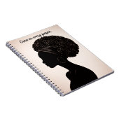 Empowered Zwarte Vrouw Silhouet Notitieboek (Rechterzijde)