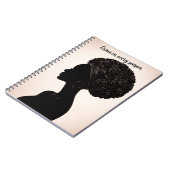 Empowered Zwarte Vrouw Silhouet Notitieboek (Linkerzijde)