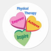 Empoweren, bereiken, inspireren ronde sticker (Voorkant)