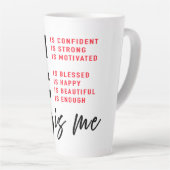 Empowerende Affirmaties voor Haar Latte Mok (Rechterhoek)
