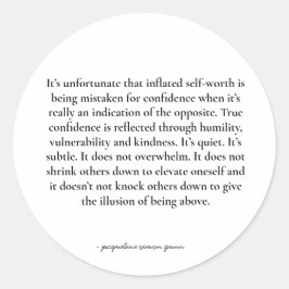 Empowerende quote ronde sticker