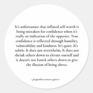 Empowerende quote ronde sticker