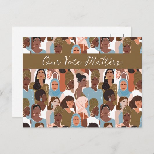 Empowerged vrouwen stemmen blanco in de Kaart (Voorkant / Achterkant)