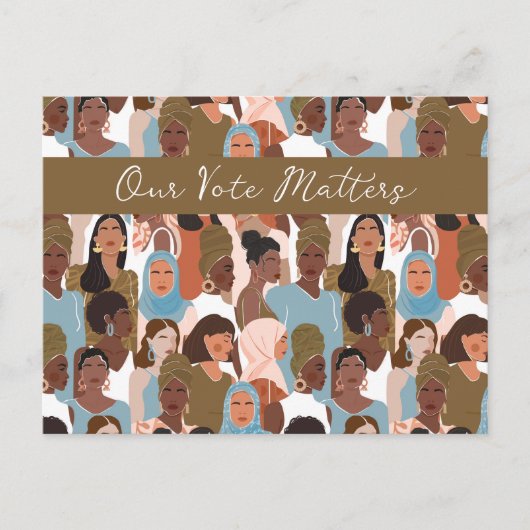 Empowerged vrouwen stemmen blanco in de Kaart (Voorkant)