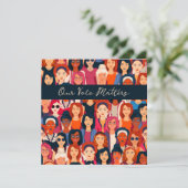 Empowerged vrouwen stemmen blanco in de Kaart (Staand voorkant)