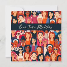 Empowerged vrouwen stemmen blanco in de Kaart