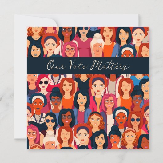 Empowerged vrouwen stemmen blanco in de Kaart (Voorkant)